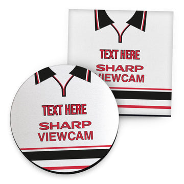 Manchester Red 1999 Away Shirt - Personalised Drink Coaster - Square Or Circle