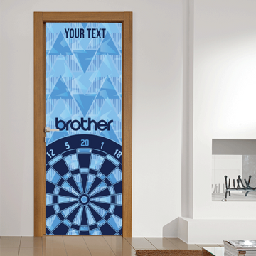 Manchester Blue Retro - 1989 Home - Personalised Darts Wall Banner - Two Sizes