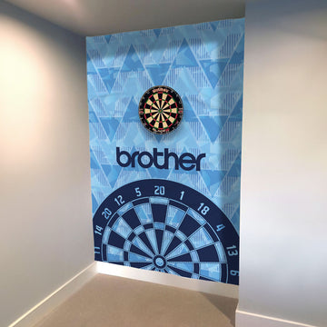 Manchester Blue Retro - 1989 Home - Personalised Darts Wall Banner - Two Sizes