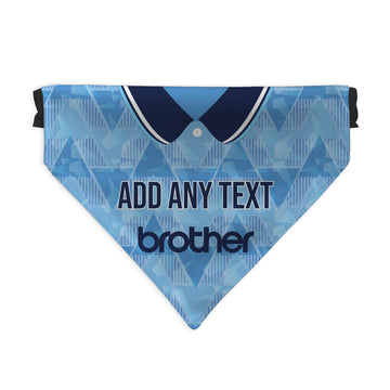 Manchester Blues 1989 Home Retro Shirt - Personalised Pet Bandana - 4 Sizes