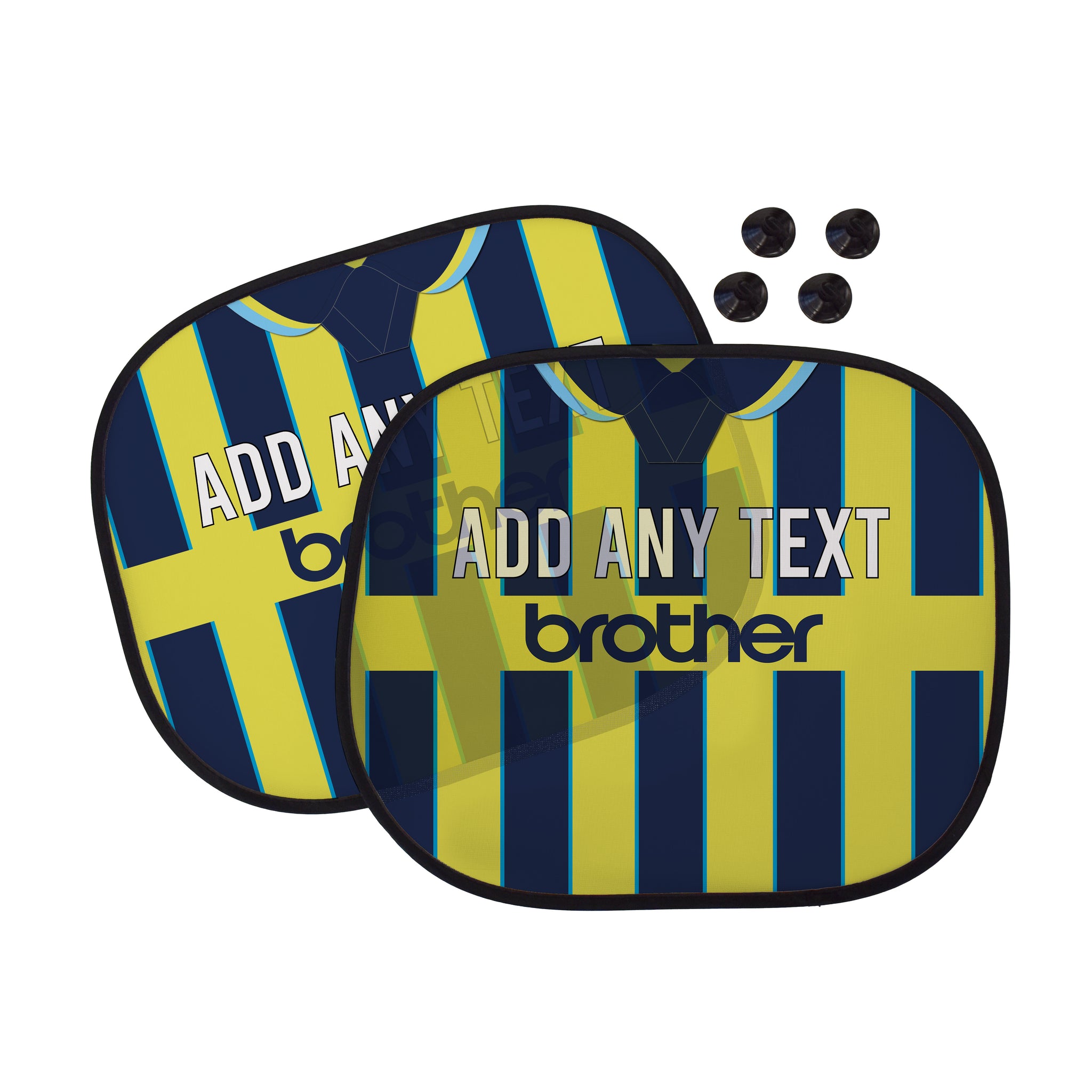 Manchester Blue 1998 Away Shirt - Personalised Retro Football Car Sun Shade - Set of 2