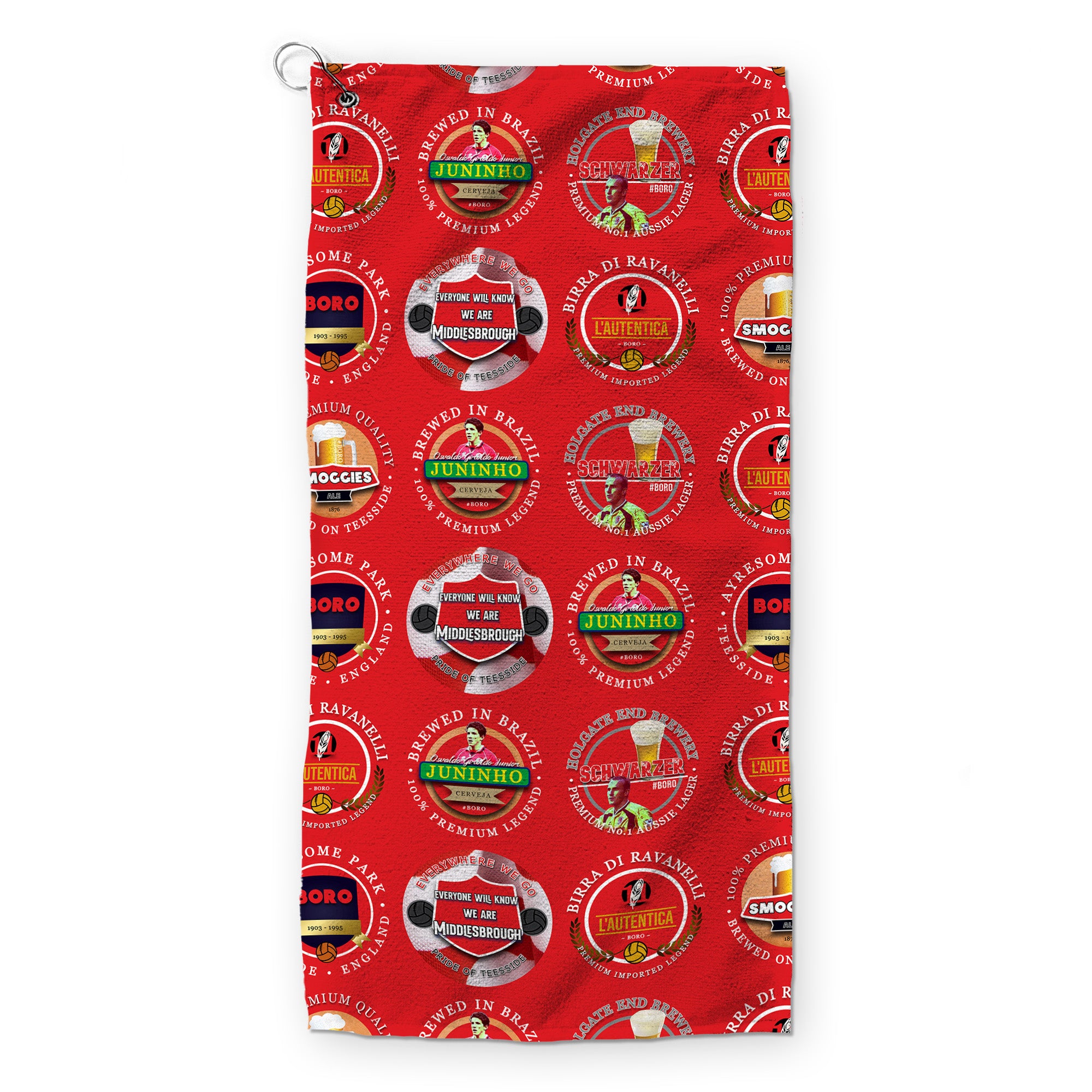 Middlesbrough - Football Legends - Retro Lightweight, Microfibre Golf Towel