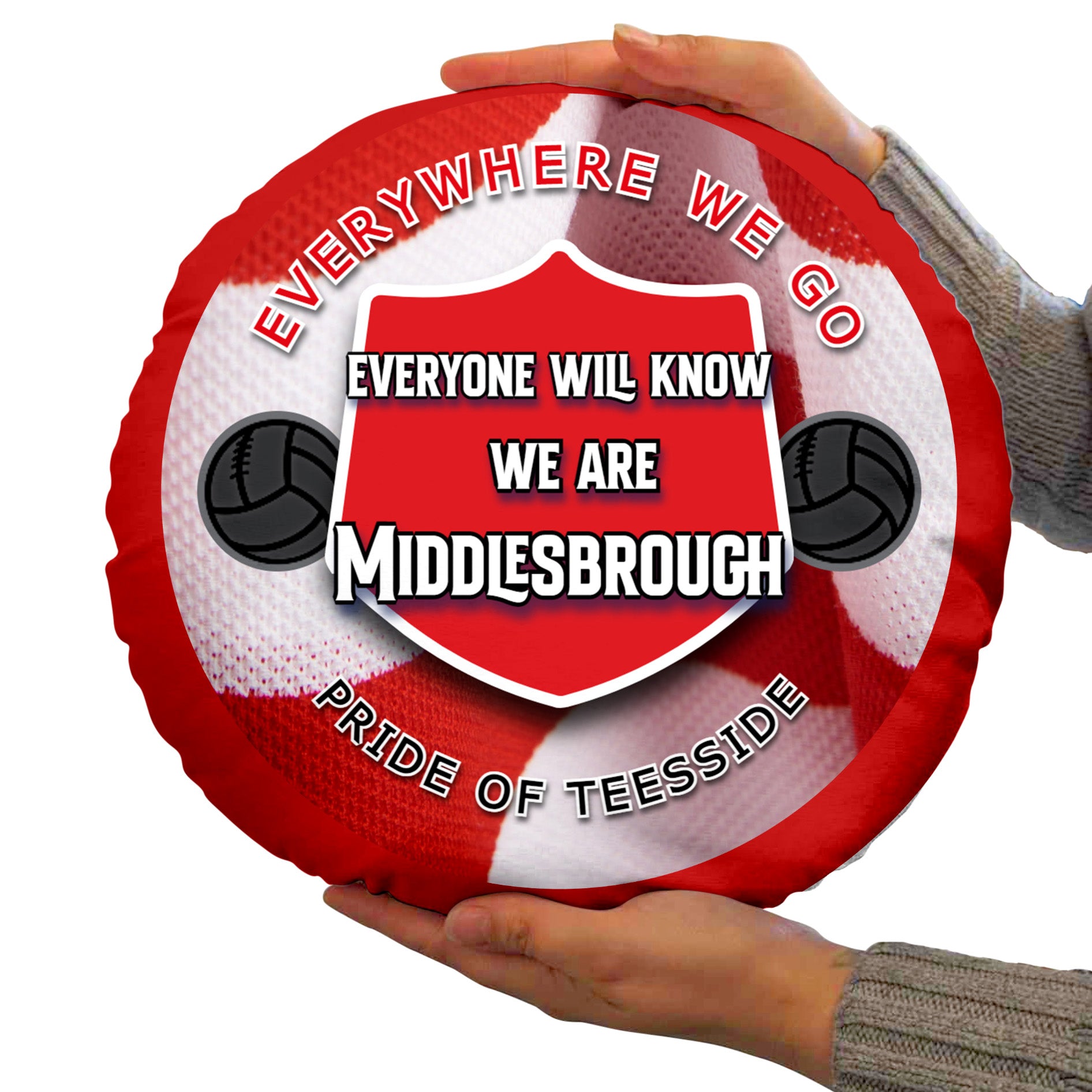 Middlesbrough Everywhere - Football Legends - Circle Cushion 14"