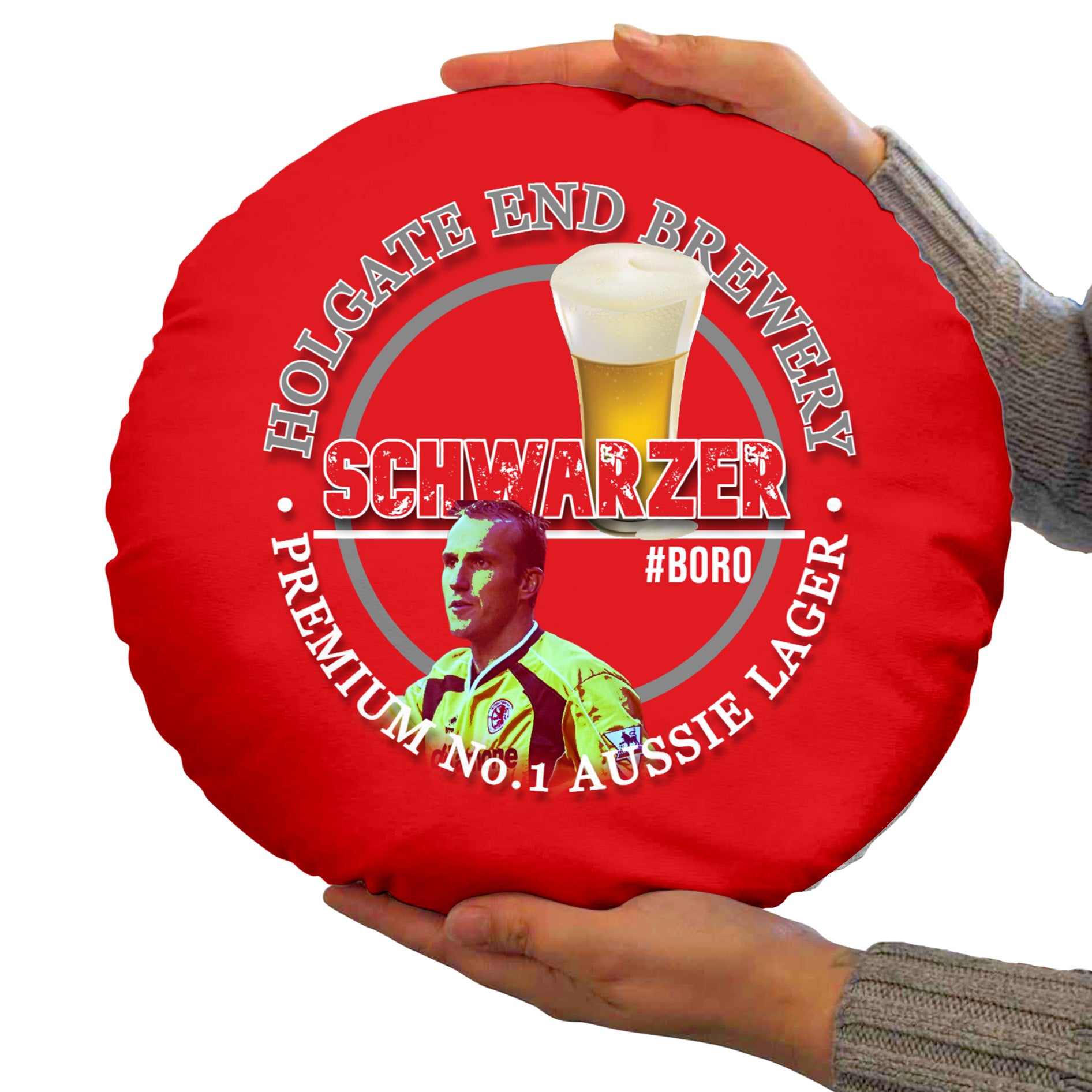 Middlesbrough Schwarzer - Football Legends - Circle Cushion 14"