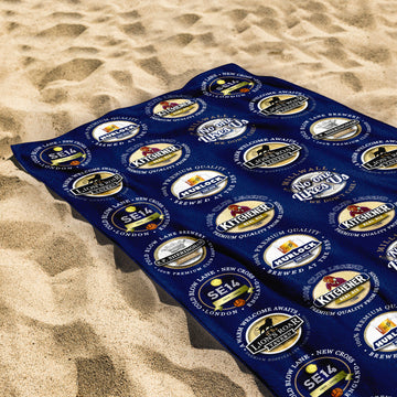 The Lions - Football Legends - Personalised Lightweight, Microfibre Retro Beach Towel - 150cm x 75cm