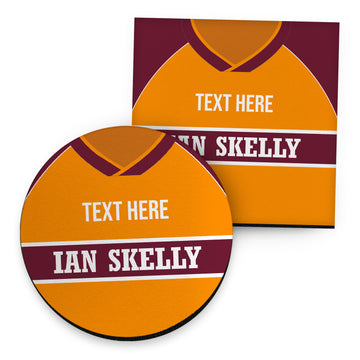 Motherwell 1987 Home Shirt - Personalised Drink Coaster - Square Or Circle