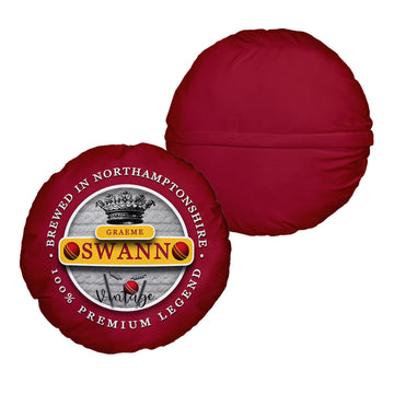 Northamptonshire Cricket Swann  - Legend Collection - Circle Cushion 14