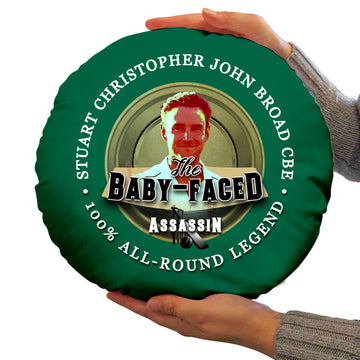 Nottinghamshire Cricket Baby Face  - Legend Collection - Circle Cushion 14