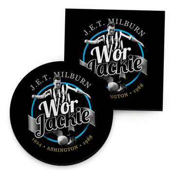 Newcastle Jackie Milburn- Football Coaster - Square Or Circle