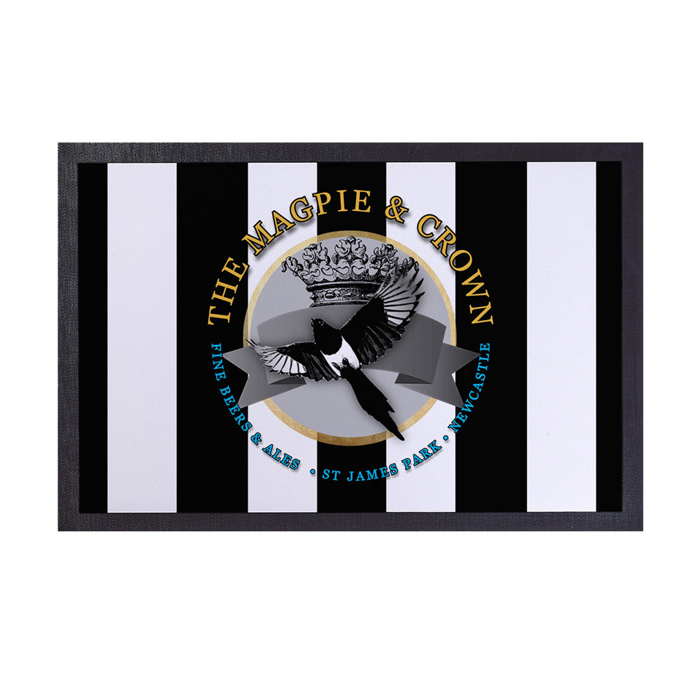 Newcastle Magpie - Football Legends - Door Mat -60cm X 40cm