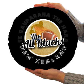 New Zealand Rugby Union All Blacks  - Legend Collection - Circle Cushion 14