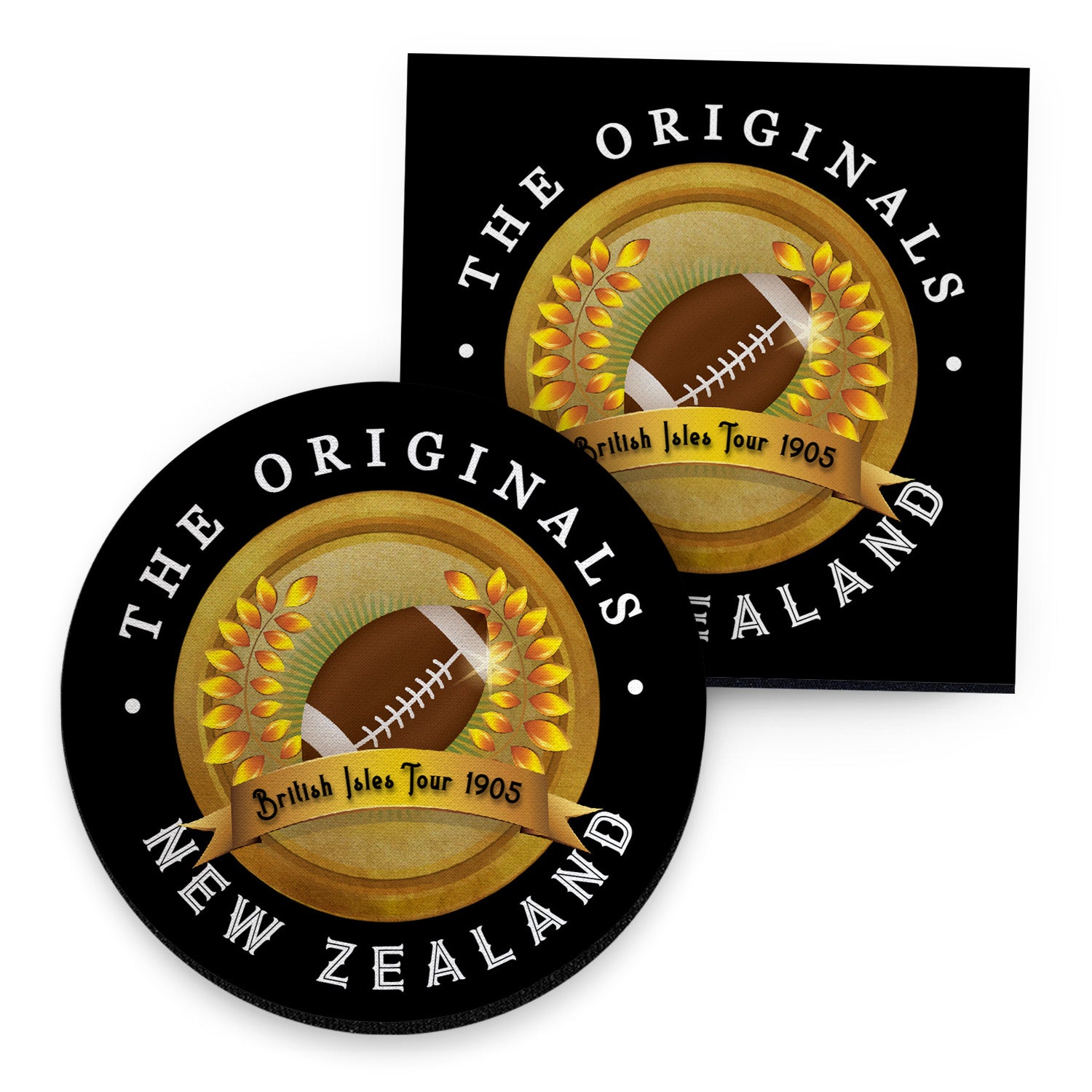 New Zealand Rugby Union Originals - Coaster - Circle or Square