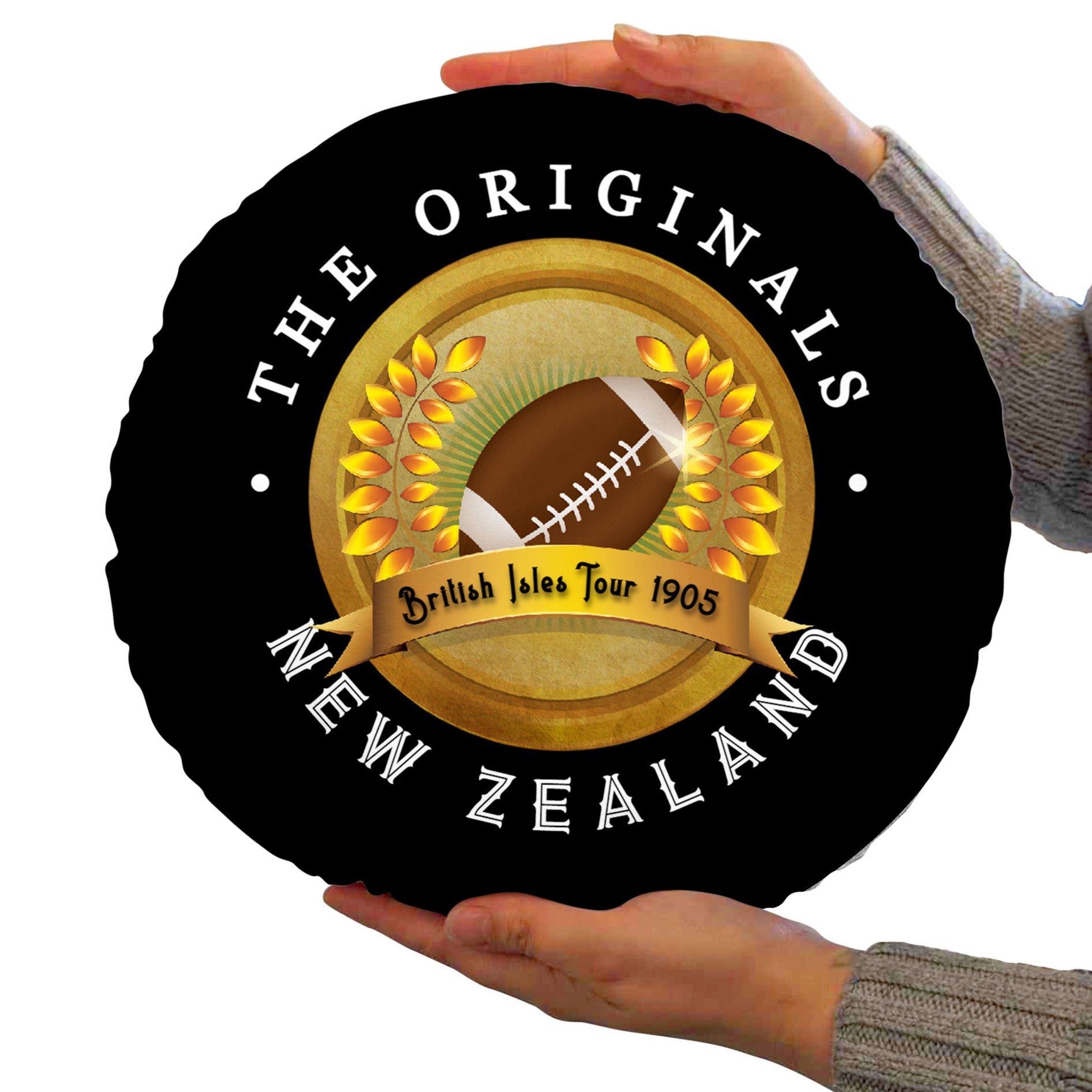 New Zealand Rugby Union Originals  - Legend Collection - Circle Cushion 14"