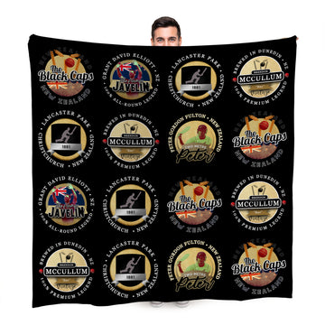 New Zealand Cricket - Legend Collection - Fleece Blanket 150cm X 150cm