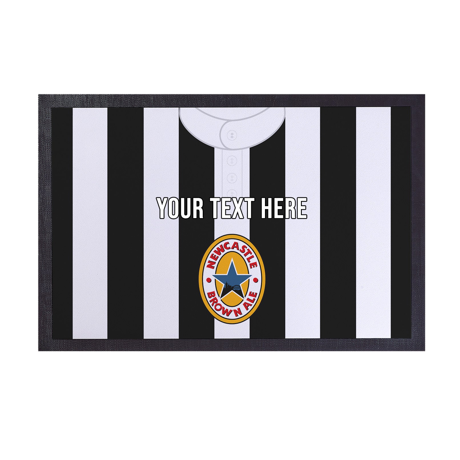 Newcastle 1996 Home Shirt - Personalised Retro Door Mat - 60cm x 40cm