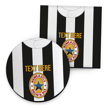 Newcastle 1996 Home Shirt - Personalised Drink Coaster - Square Or Circle