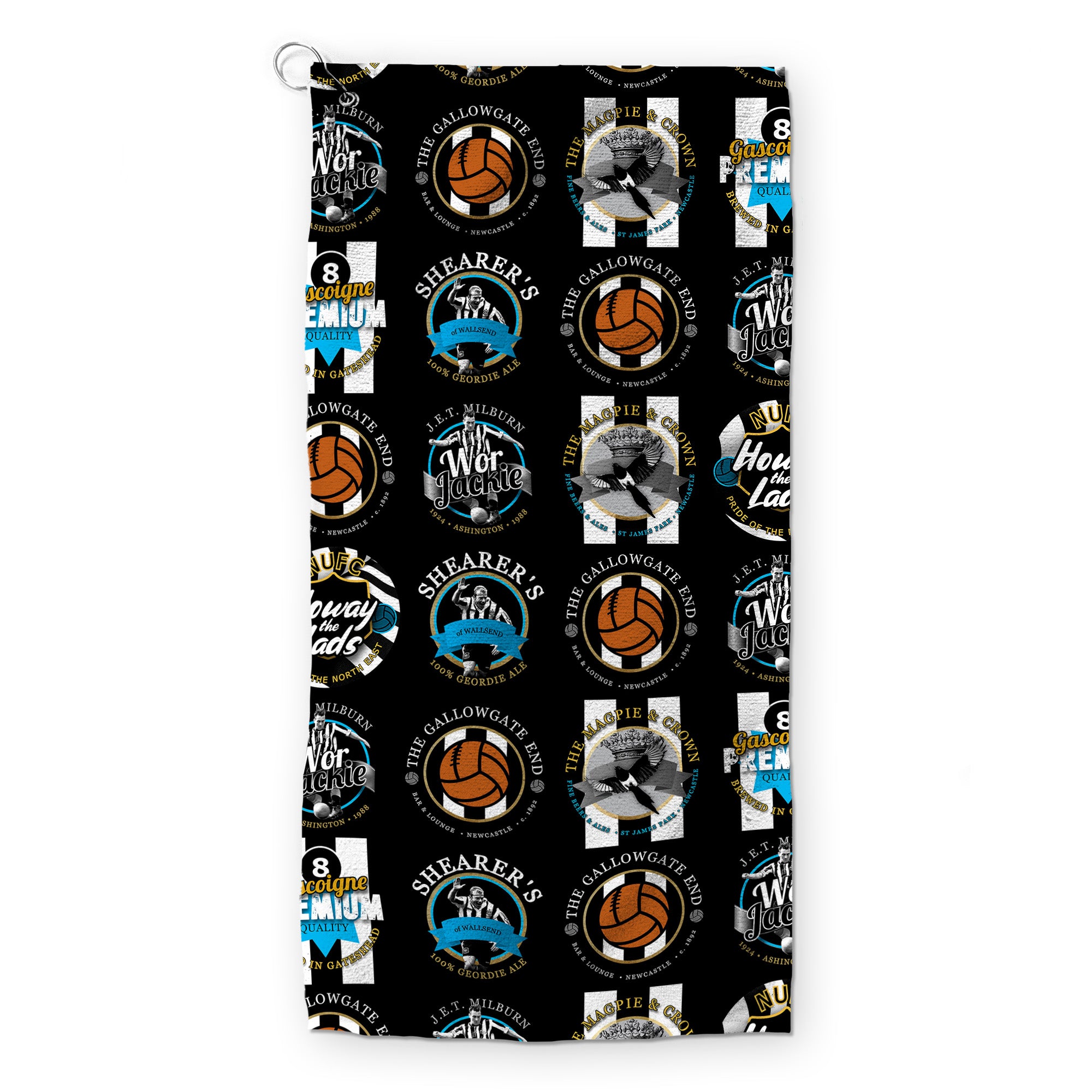 Newcastle - Football Legends - Retro Lightweight, Microfibre Golf Towel