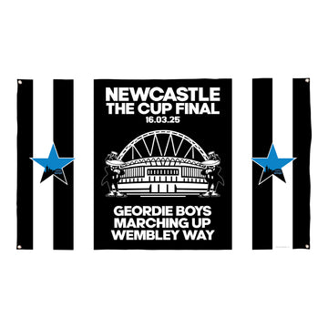 Newcastle Cup Final - Banner - Stripes - Two Sizes