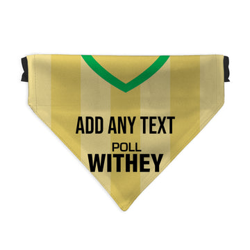 Norwich 1985 Home Shirt - Personalised Pet Bandana - 4 Sizes