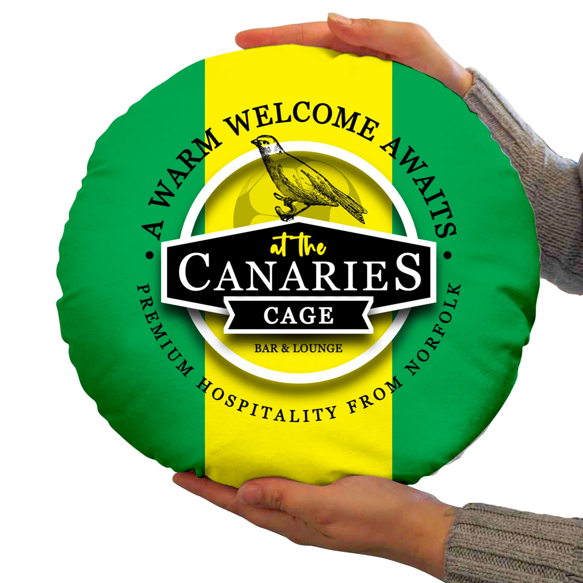 Norwich Canaries - Football Legends - Circle Cushion 14"