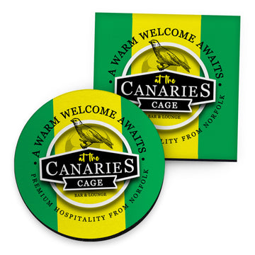 Norwich Canaries - Football Coaster - Square Or Circle