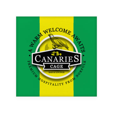 Norwich Canaries - Football Coaster - Square Or Circle