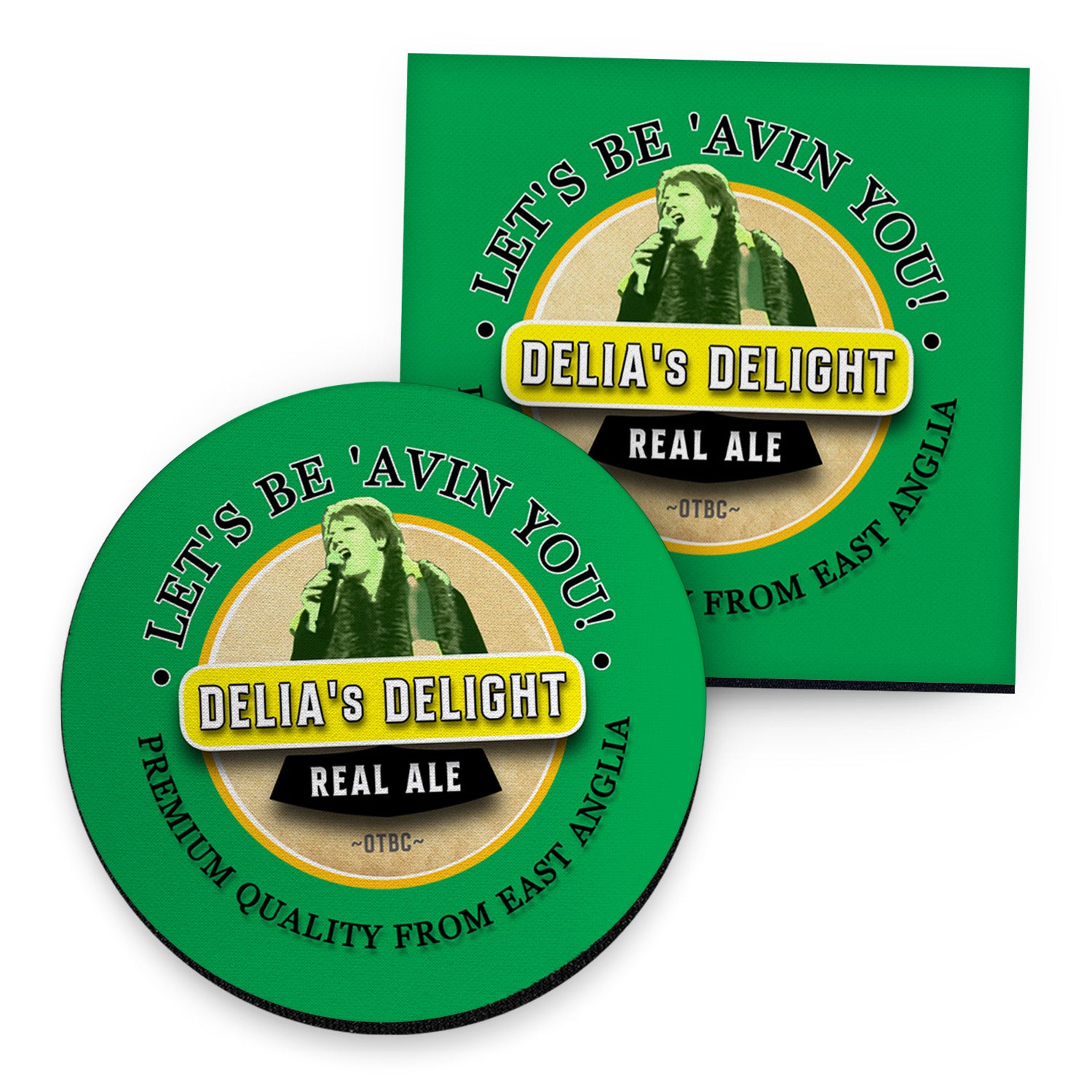 Norwich Delia Smith - Football Coaster - Square Or Circle