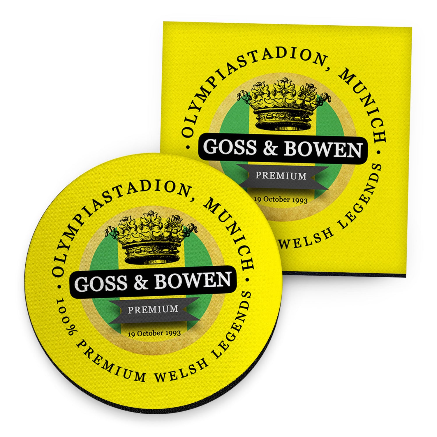 Norwich Goss Bowen - Football Coaster - Square Or Circle