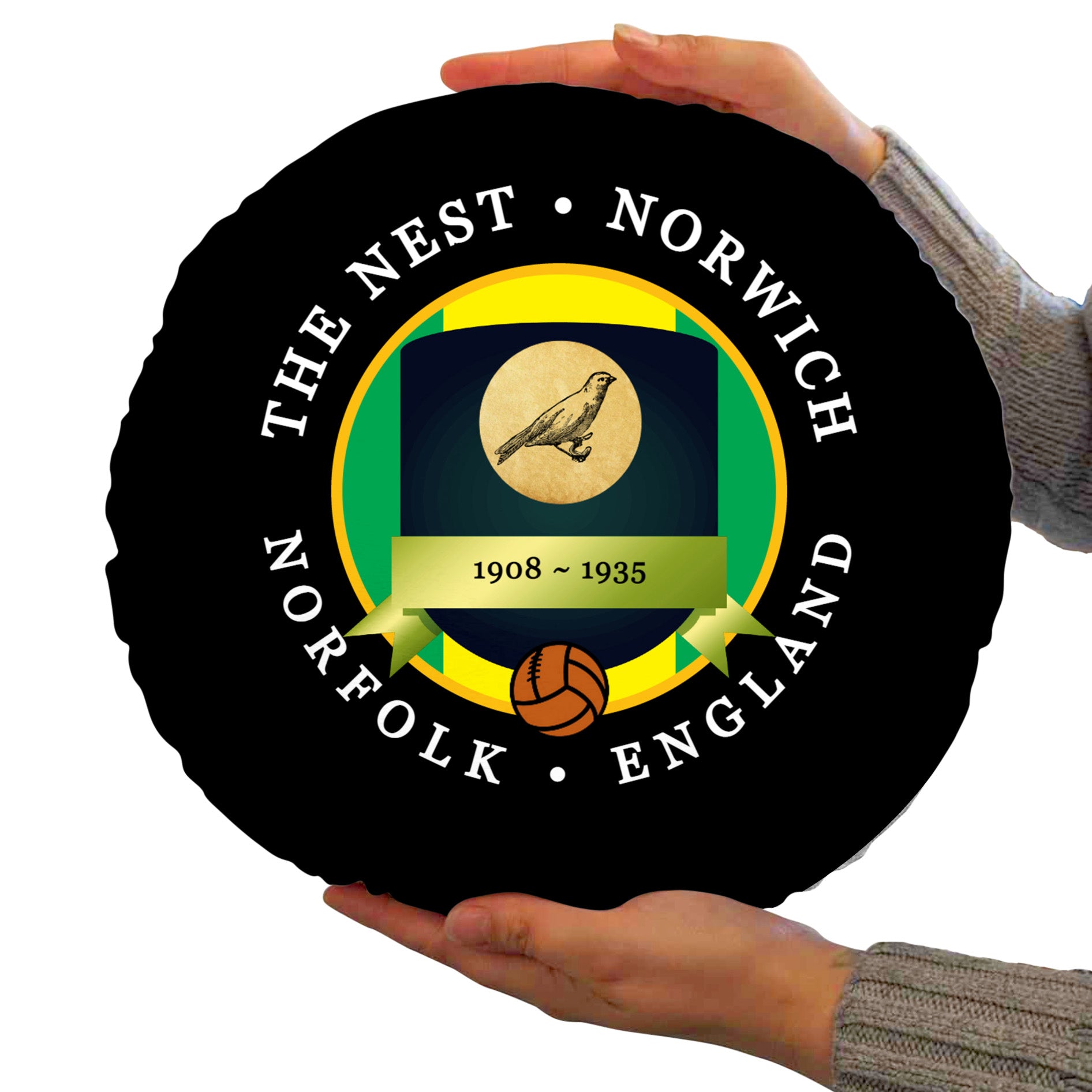 Norwich The Nest - Football Legends - Circle Cushion 14"