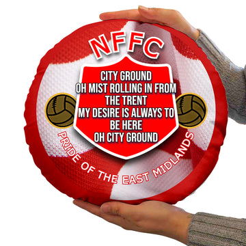 Nottingham City Ground Song - Football Legends - Circle Cushion 14