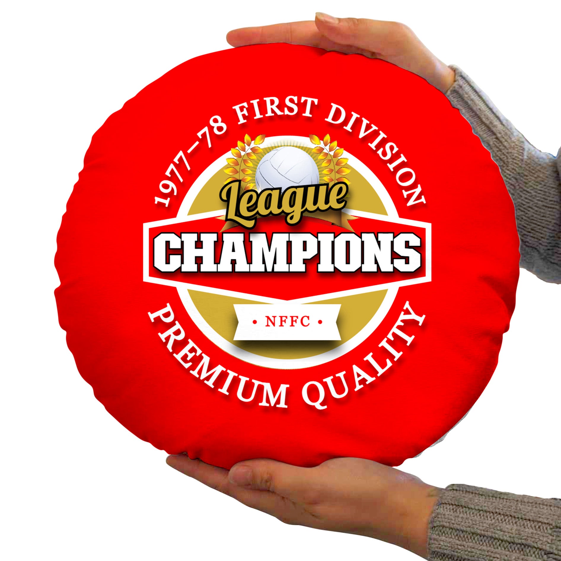 Nottingham League Champions - Football Legends - Circle Cushion 14"