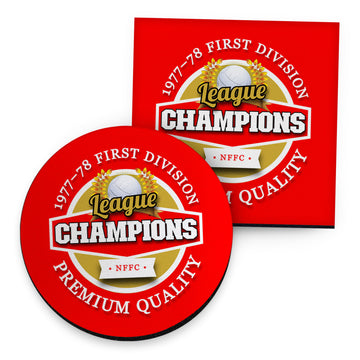 Nottingham League Champions - Football Coaster - Square Or Circle