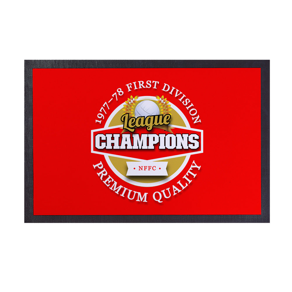 Nottingham League Champions  - Football Legends - Door Mat -60cm X 40cm