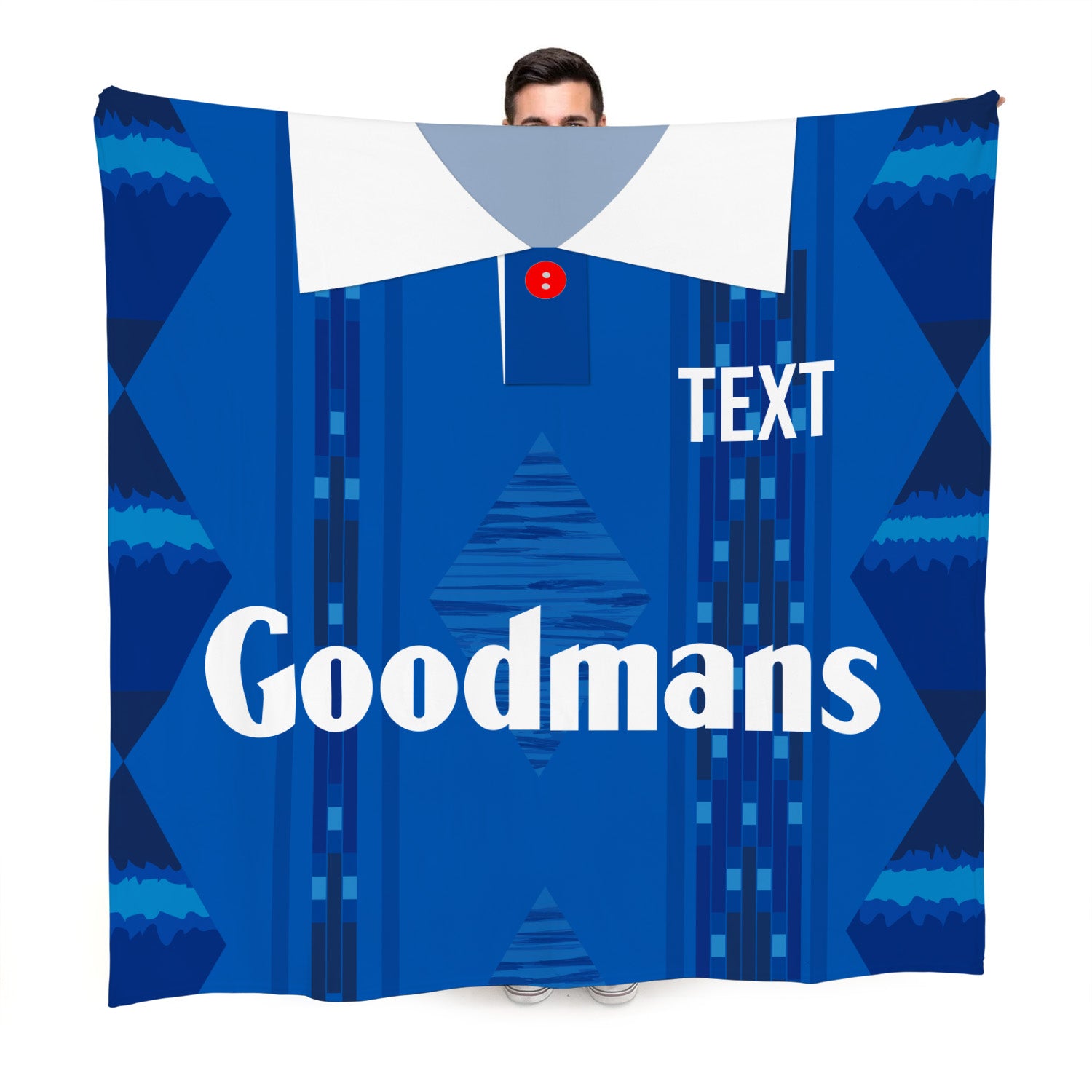 Portsmouth 1993 Home Shirt - Personalised Retro Fleece Blanket 150cm X 150cm