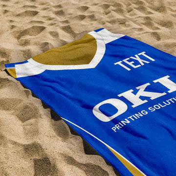 Portsmouth 2007 Home Shirt - Personalised Lightweight, Microfibre Retro Beach Towel - 150cm x 75cm