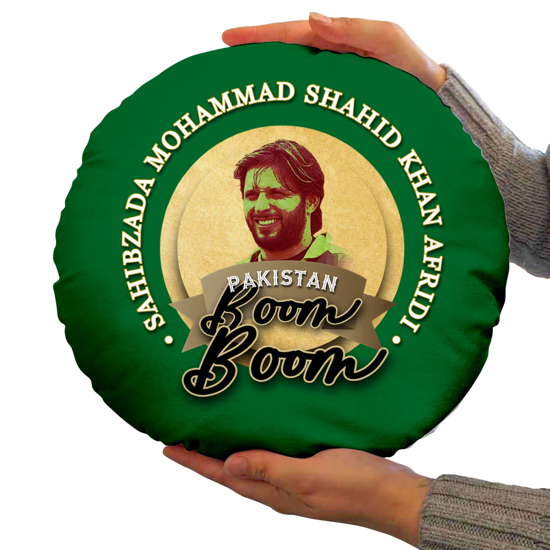 Pakistan Afridi  - Legend Collection - Circle Cushion 14"