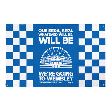 Peterborough - Que Sera, Sera - Banner - Chequered - Two Sizes