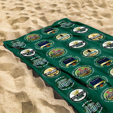 Plymouth - Football Legends - Personalised Lightweight, Microfibre Retro Beach Towel - 150cm x 75cm