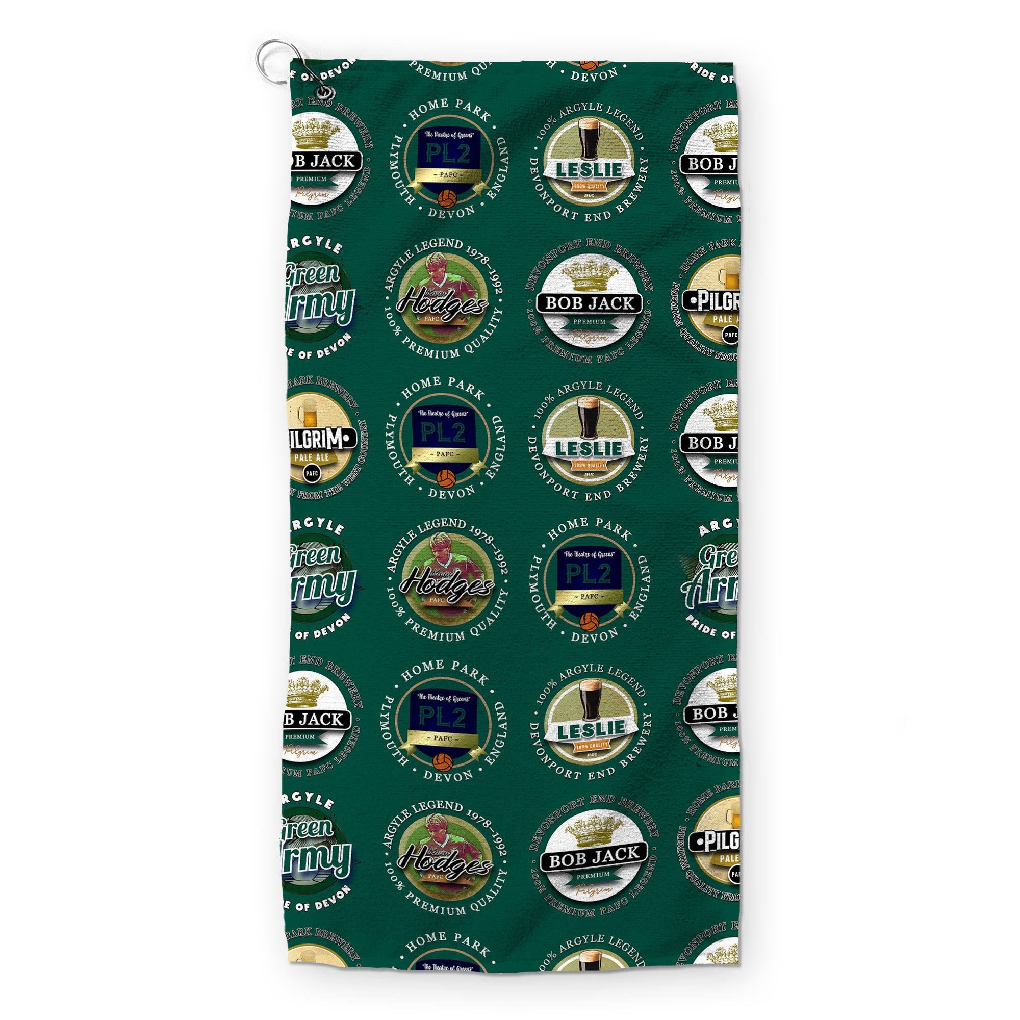 Plymouth - Football Legends - Retro Lightweight, Microfibre Golf Towel