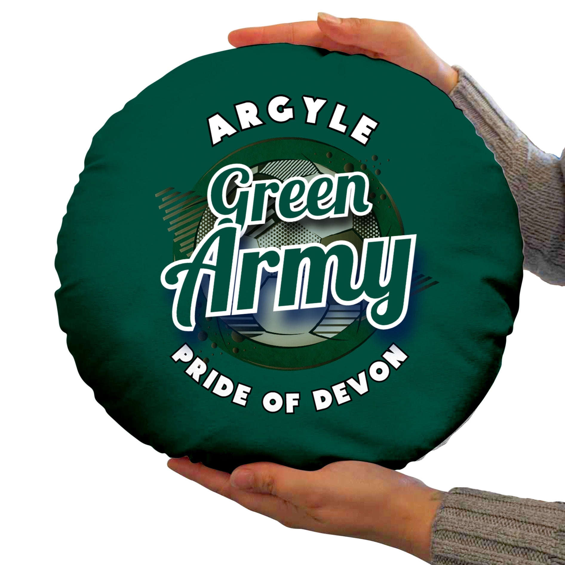 Plymouth Green Army - Football Legends - Circle Cushion 14"