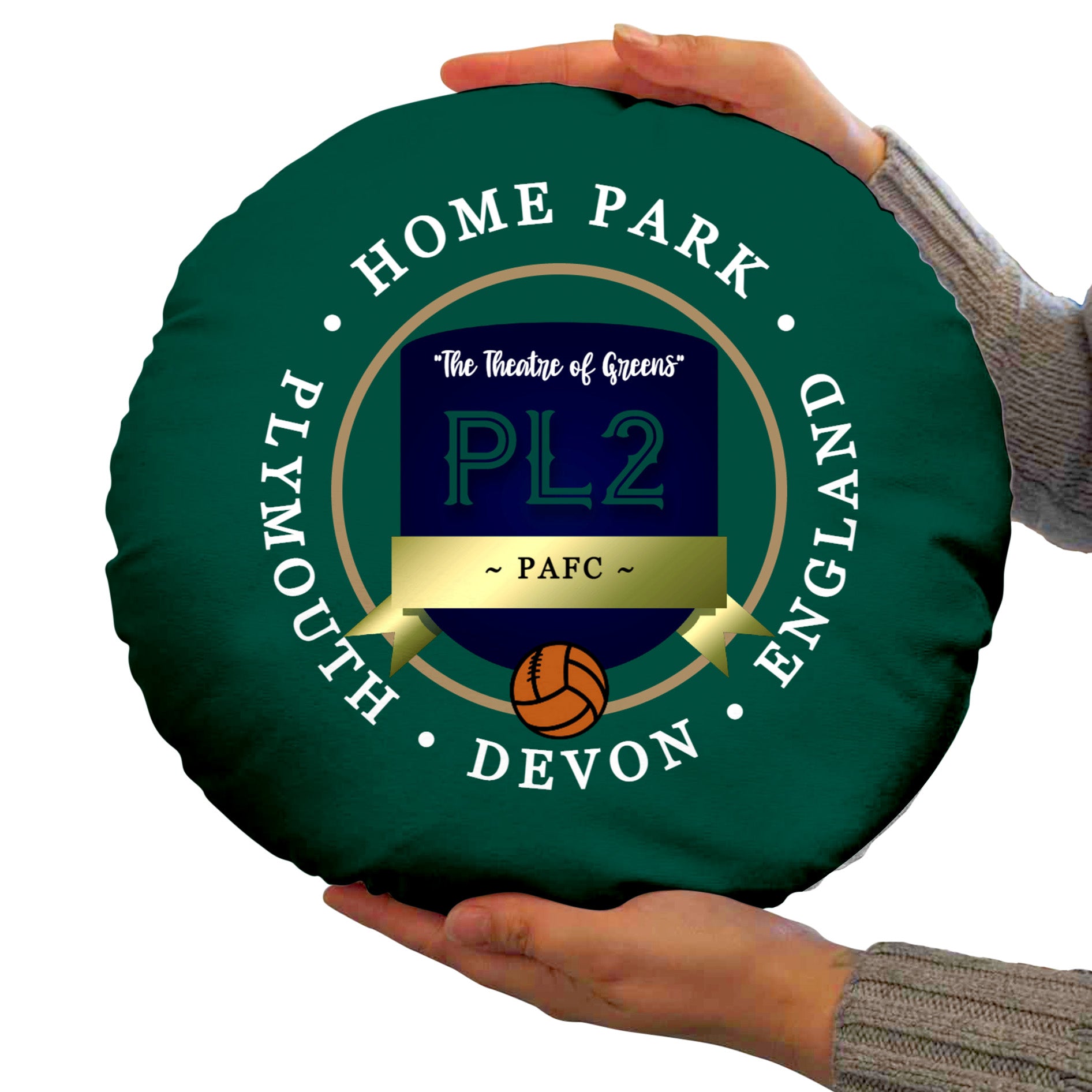 Plymouth Home Park - Football Legends - Circle Cushion 14"