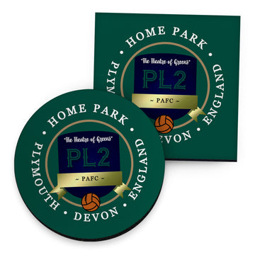 Plymouth Home Park - Football Coaster - Square Or Circle