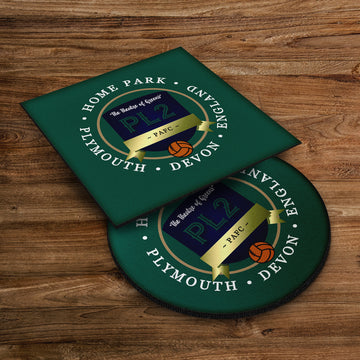 Plymouth Home Park - Football Coaster - Square Or Circle