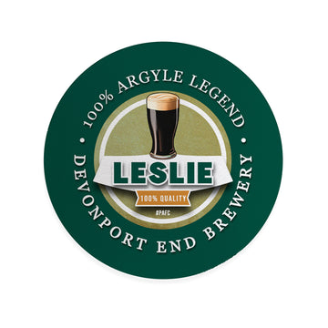 Plymouth Leslie - Football Coaster - Square Or Circle