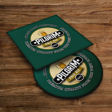 Plymouth Pilgrim - Football Coaster - Square Or Circle