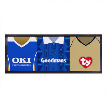 Portsmouth Retro Football Shirts - Personalised Bar Runner