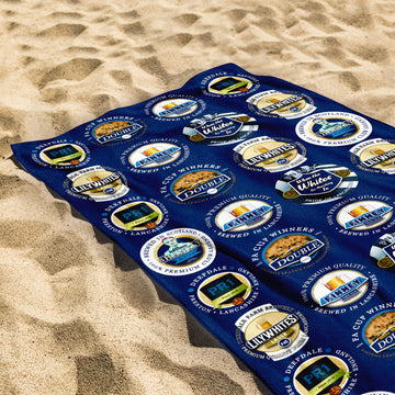 Preston - Football Legends - Personalised Lightweight, Microfibre Retro Beach Towel - 150cm x 75cm