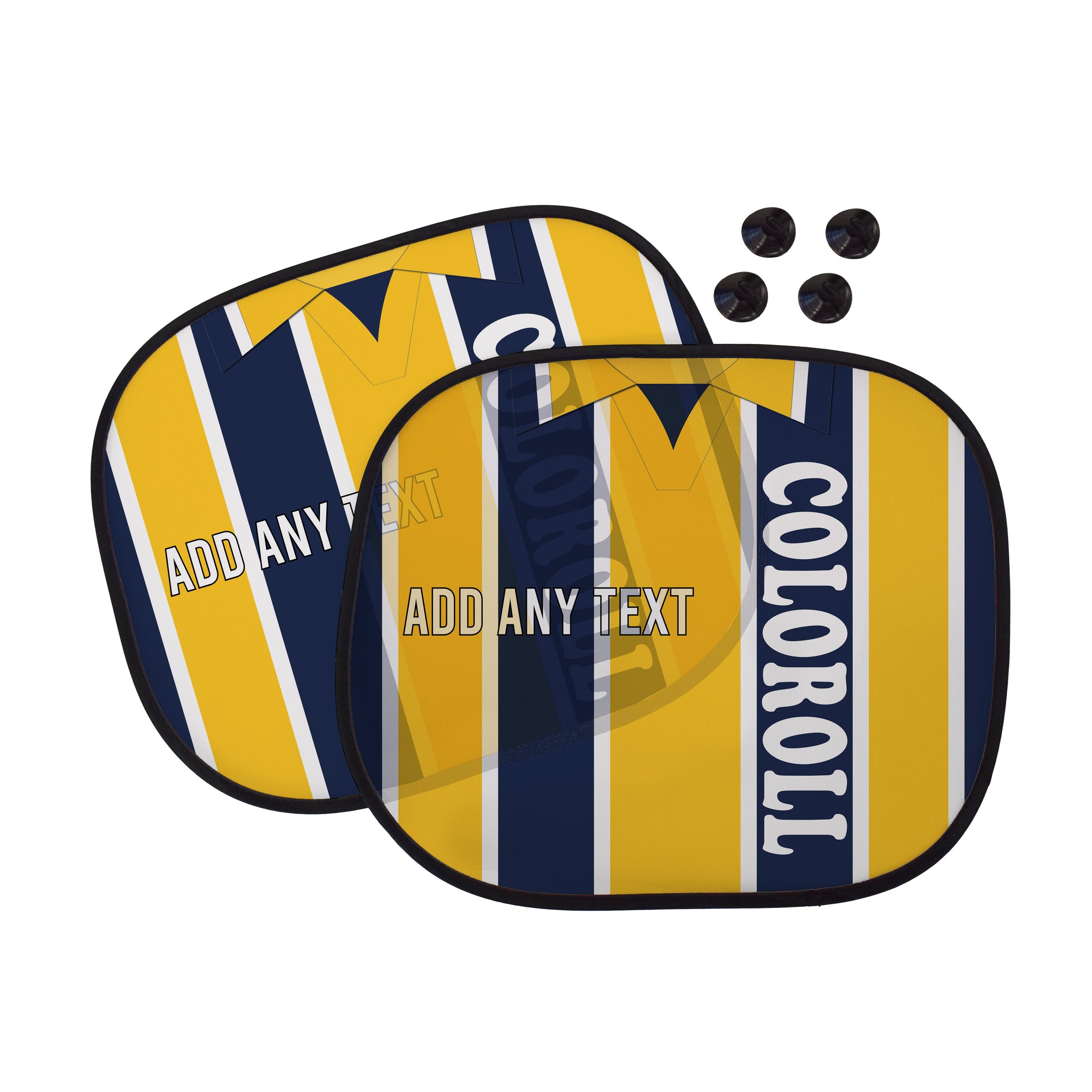 Preston 1994 Away Shirt - Personalised Retro Football Car Sun Shade - Set of 2