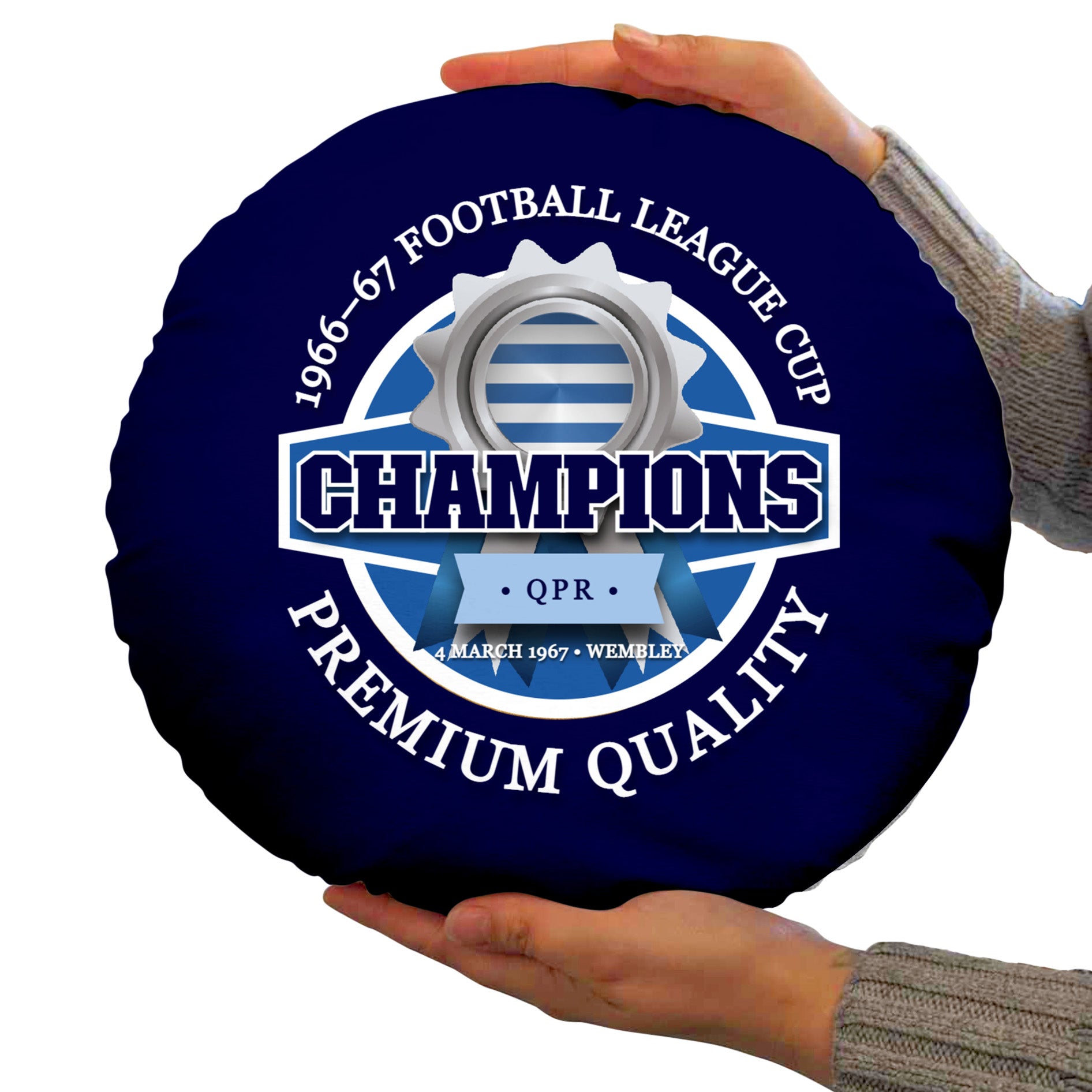 The Hoops CHAMPIONS - Football Legends - Circle Cushion 14"