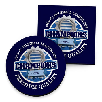 The Hoops CHAMPIONS - Football Coaster - Square Or Circle